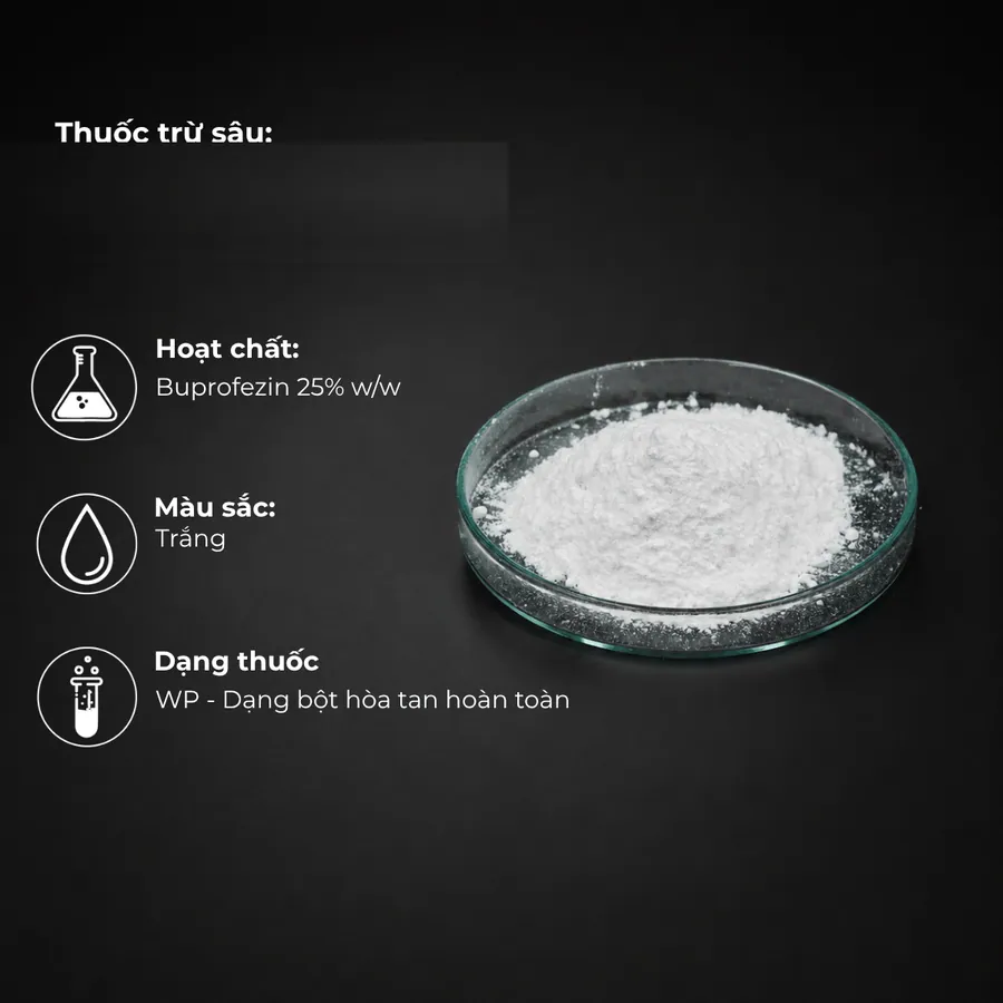Mẫu Buprofezin 25%w/w · WP