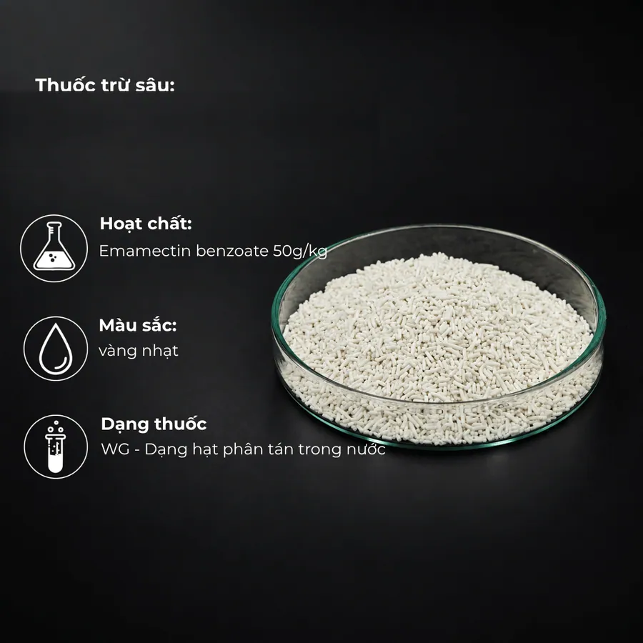 Mẫu Emamectin benzoate 50g/kg · WG