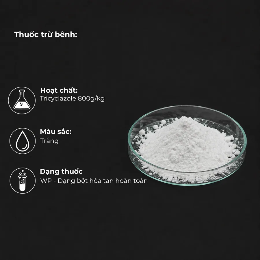 Mẫu Tricyclazole 80% · WP